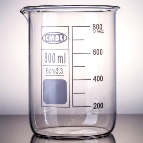 800mL Glass Beaker,Low Form Beakers,Good Quality,Lab Chemistry Glassware