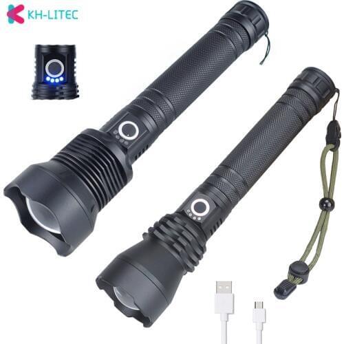 Super Powerful LED Flashlight XHP70 XHP50 Tactical Torch USB Rechargeable Linterna Waterproof Lamp Ultra Bright Lantern Camping