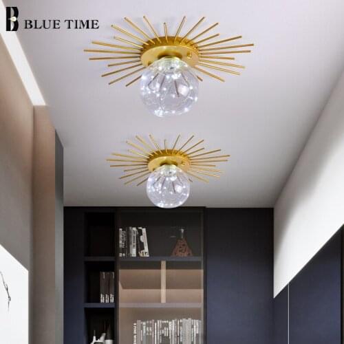 Black Gold LED Ceiling Light Indoor Decor Ceiling Lamp for Living Room Bedroom Porch Aisle Corridor Light Home Lighting Fixtures