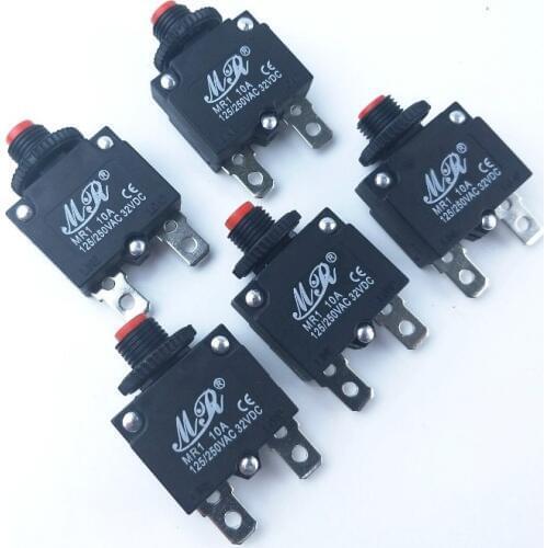 Thermal switch overload protector push button 3A,4A,5A,6A ,7A,7.5A,8A,10A,15A,18A,20A,25A ,30A circuit breaker+waterproof cover
