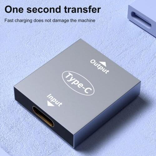 Type-C Female To 2 Type-C Female Converter Coupler Aluminum Alloy Converter 3A High-Speed PD Fast Charging Adapter