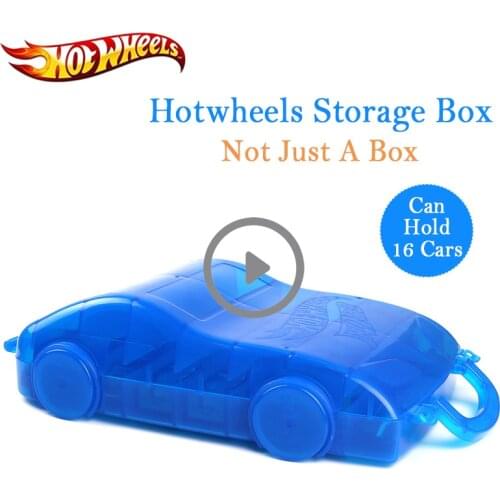 Hot Wheels Kid Toy Car Storage box 16pcs Cars Multi-function Portable Plastic Convenient Box Hotwheels Car Toy For Kid Gift