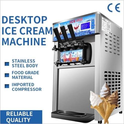ZM-168 Three flavors desktop ice cream machine commercial soft ice cream machine small three-color ice cream machine
