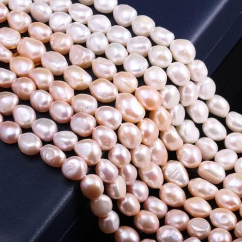 100% Natural Freeform Freshwater Cultured Pearls Beads DIY Beads for Jewelry Making DIY Strand 15 Inches Size 10mm-11mm