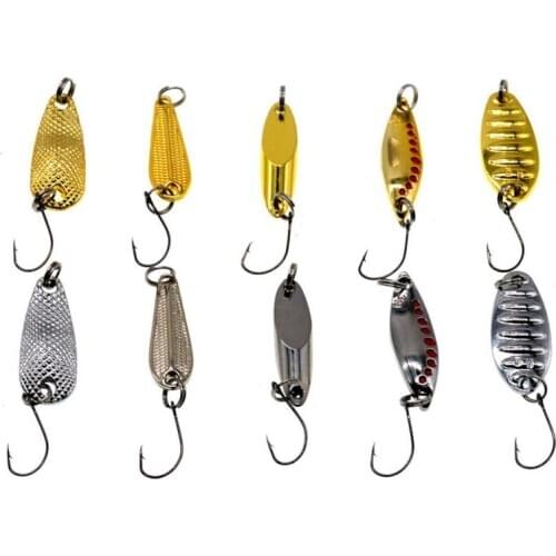 2021 10pcs/lot Fishing Lures Spoon Bait Metal Lure Kit Artificias Hard Bait Fresh Water Bait Set