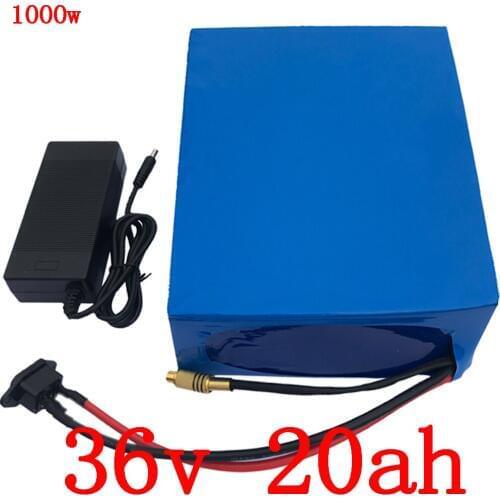 36V battery500W 1000W 36V electric bike battery 36V 20AH Lithium Battery 36V 20AH Ebike battery pack with 30A BMS+42V 2A charger