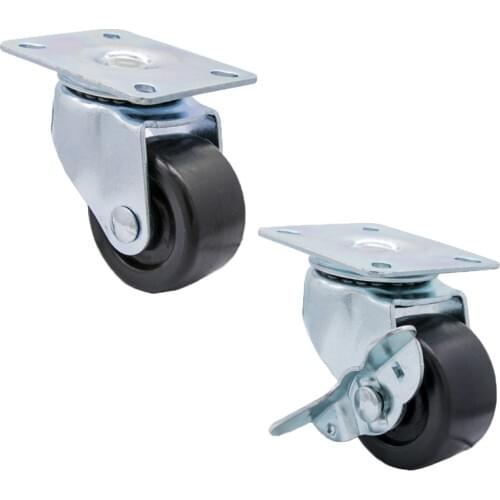 4 PCS 50mm Diameter Heavy Duty Caster Caster Industrial Wheel Hand Wheel Cabinet Wheel Low Center of Gravity Wheel