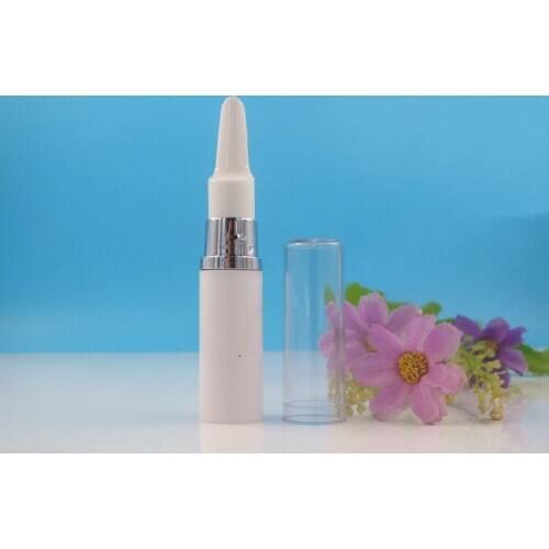 5ML white airless bottle long Gold vacuum pump clear lid lotion emulsion serum sample eye essence skin care packing