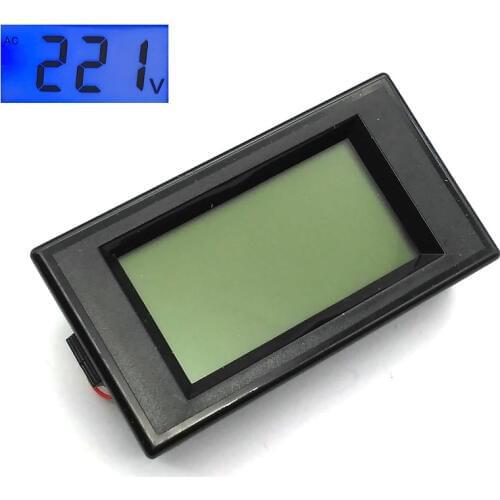 AC 80-500V 2-wire Digital Blue LCD Circuit Volt Panel Meter Voltmeter Monitor