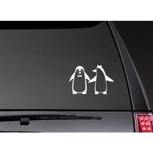 8x12cm Penguins With Bows Stickers Decal Car Auto Bumper Bike Decor Unique Art Pattern Waterproof ZP0316