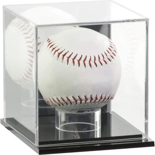 UV Protected Cube Acrylic Baseball Display Case Baseball Holder Memorabilia Display Storage for Official Baseball