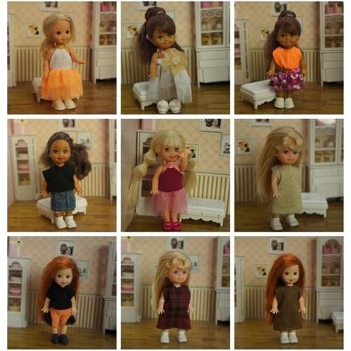 10CM Doll Accessories Mini Doll Shoes Casual Clothes For Kelly Dolls