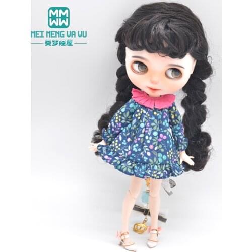 Fits Blyth Azone OB23 OB24 1/6 doll accessories Fashion retro dress, high heels Girls gift