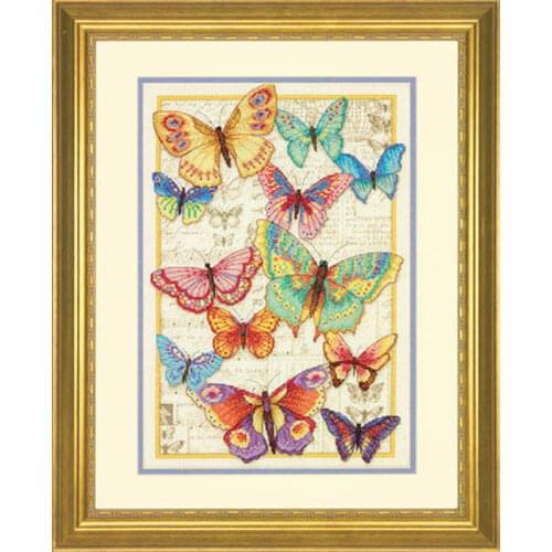 Lovely Gold Collection Counted Cross Stitch Kit Butterfly Beauty Butterflies Insect dim 70-35338 35338
