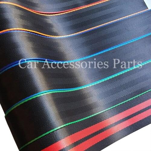 1meter Doublecolor Car Seat Belt Webbing Universal Car Personalized Modification Car Accessories For BMW VW Golf 4 5 6 7 8 Foucs