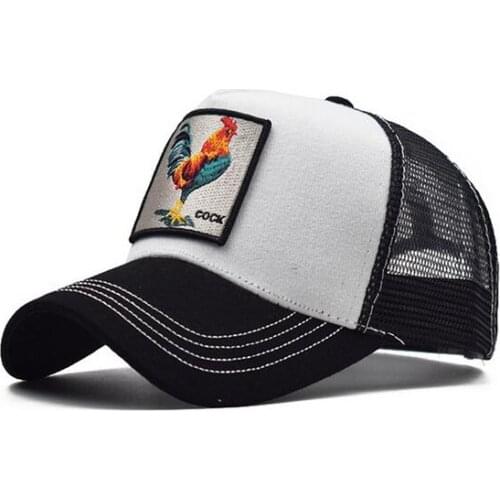 Free Shipping Embroidered Animal Cotton Net Hats Hip Hop Fitted Cap womens Baseball Hat Mens Outdoor Sports Cap Peaked Hat