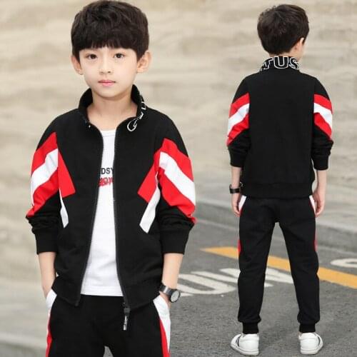 New Spring Autumn Girls Clothing Suits Sweatshirts + Coat +Pants 3pcs/Set Pullover Kids Teenager Outwear Sport Beach School