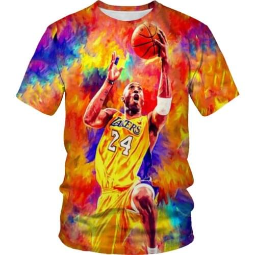 3D basketball enthusiasts sports and leisure sports T-shirt short sleeve O-neck breathable summer hot mens and womens T-shirt