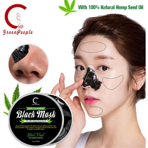GPGP Greenpeople Bamboo Charcoal Face Deep Cleansing Mask Facial Blackhead Remove Masks Nosewing Blackhead Acne Peeling Mask