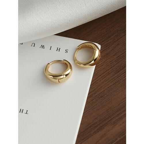 Brass With 18K Gold Simple Cute Earrings Punk Party Gown Runway T Show Gothic Rare Korean Japan INS Boho Classic Top Trendy