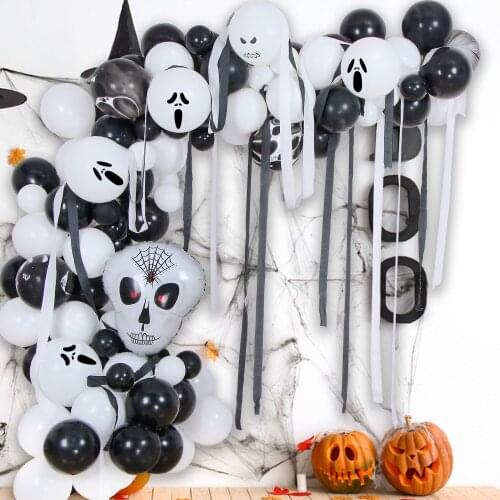 Party Costume Halloween Aluminum Film Balloon Decoration Ghost Festival Ghost Skeleton Pumpkin Bat Aluminum Foil Balloon