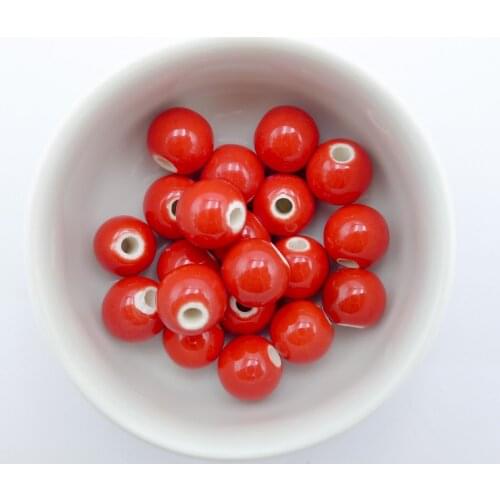 10# 40pcs Jingdezhen Ceramic Beads Round String Porcelain Bead For Jewelry Making 10mm Beads #A308A