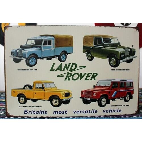 50pcs/lot Metal Sign shabby chic Britains most versatile vehicle Wall painting Garage Sign pub home Wall Decor Retro Metal Art