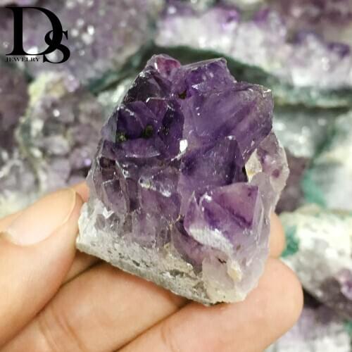 Natural Uruguay Amethyst Cluster Drusy Purple Crystal Geode Quartz Chunk Tumbled Stone Healing Reiki Quartz Chakra Stones