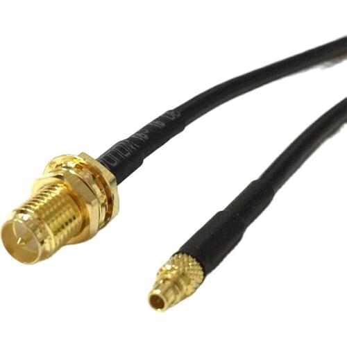 New RP-SMA Female Jack nut Switch MMCX Male straight pigtail cable RG174 Wholesale 10/15/20/30/50/100cm