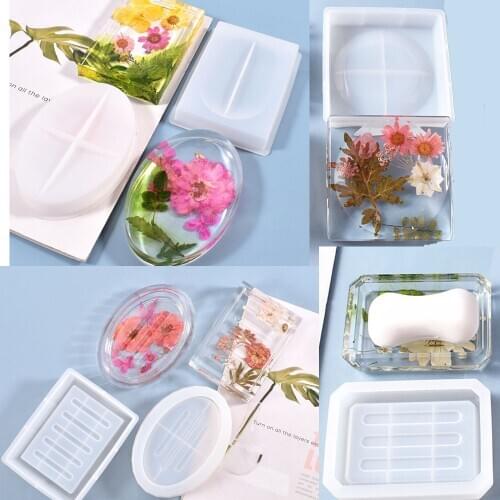 Oval Rectangle square soap Storage box Resin Silicone Mould Jewelry Making DIY tool UV epoxy resin Box silicone mold