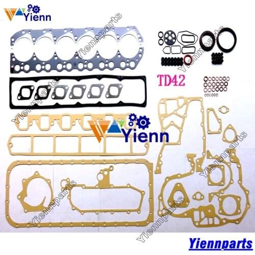 For Nissan TD42 TD42T Full Gasket Set 10101-03J26 10101-L9085 W/ Head Gasket For Forklift TD42 Diesel Engine Repair Parts
