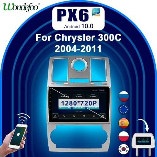 PX6 Car radio 2 din android 10 with screen For Chrysler 300C Aspen 2004-2008 intelligent system autoradio Carplay video players