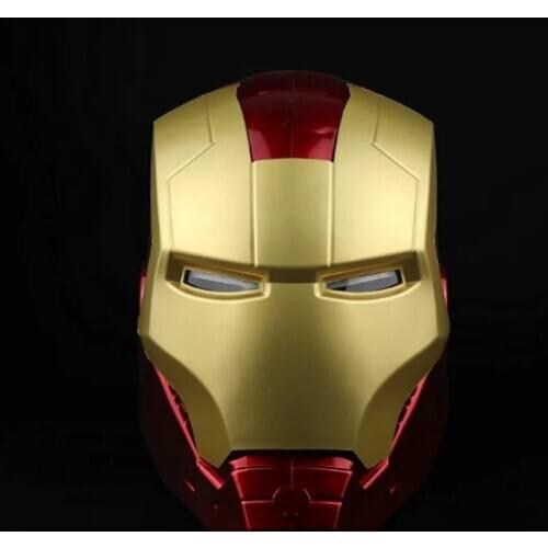 Marvel Avengers Iron Man Helmet Eyes Can Shine 1:1 Light Led Ironman Mask PVC Collection Model Party Cosplay Toys Gifts