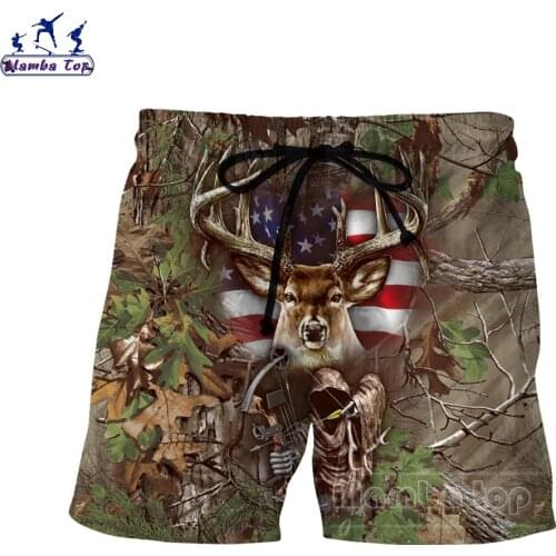 Mamba Top Men Shorts Women Harajuku 3D Print Animal Pheasant Hunter Wolf Hunting Pants Pigeon Fox Hip Hop Sandy Beach Sweatpants
