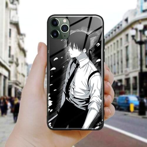 Chainsaw Man aki hayakawa fanart Silicone Glass Phone Case Cover Shell For iPhone SE 6 6s 7 8 Plus X XR XS 11 12 Mini Pro Max