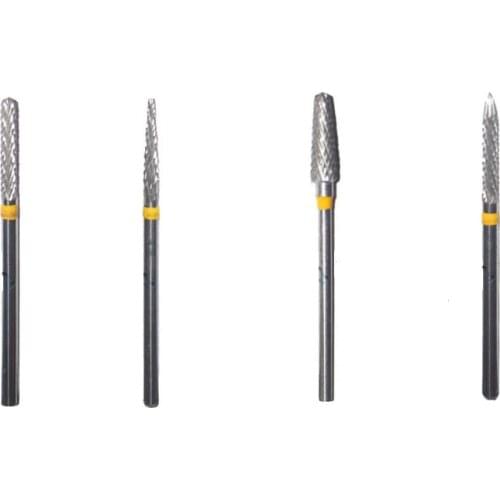 Dental Tungsten Carbide Rotary File Bur Slightly Polish Trim Resin Base Metal Cross Cut Extra Fine 2.35mm Shaft