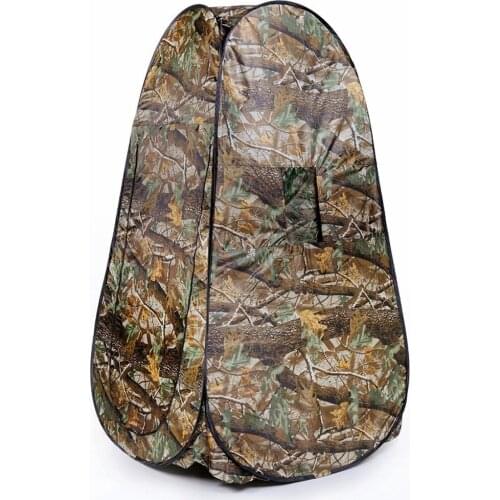 Outdoor Shower Toilet Tent Privacy Changing Bath Shelter Fitting Room Waterproof Pop Up 180T Tent with Bag Camouflage