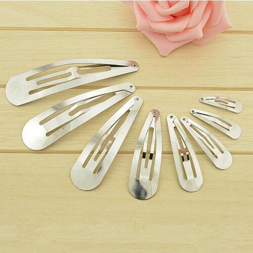 10 pieces/lot) Cute Drop Shape White Hairpin For Girls DIY Headwear Accessories Childrens BB Clip Electroplate Metal Barrettes