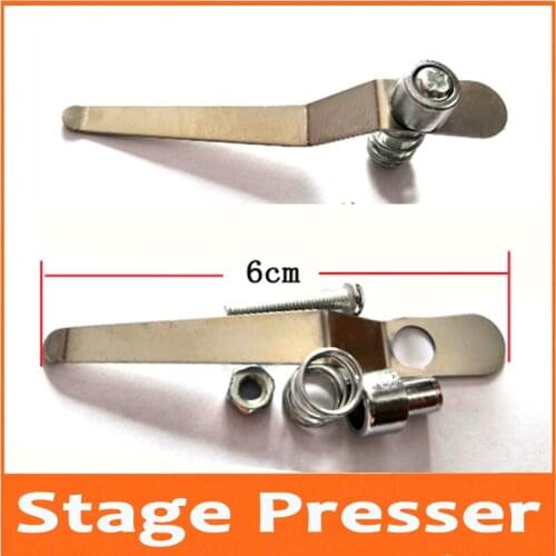 2pcs 6cm Stereomicroscope Biological Microscope Stainless Steel Tablet Specimen Slides Working Stage Presser Holder Slides Clips