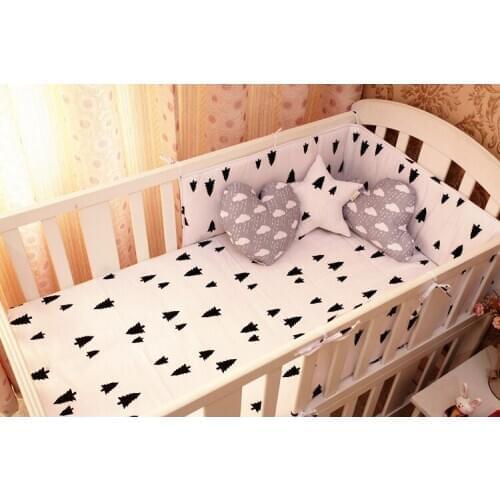 6pcs kids baby girl bedding cuna crib bumper sets cot cuna kit berço (4bumper+sheet+pillow cover)
