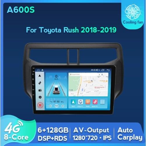 HD 1280*720 6G+128G Android 11 DSP 4G LTE for Toyota Rush 2018-2019 Car Radio Multimedia Video Player GPS Navigation 2 Din