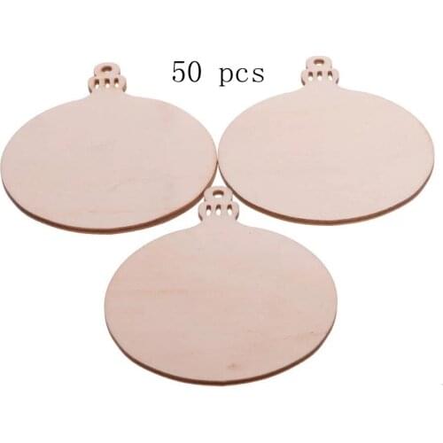 Free shipping 50 pcs Wood Ornament Tag,Pendant Circles,unfinished wood ornament for Christmas