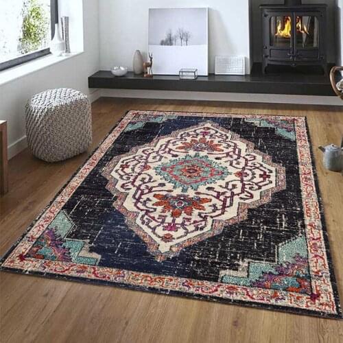 Mandala Turkey Big Carpet for Living Room Home Decoration Non-slip Large Geometric Bedside Table Area Rugs for Bedroom Floor Mat
