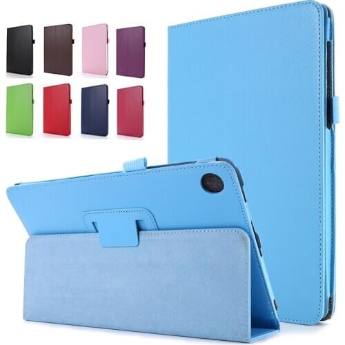 Lychee Pattern Case For Huawei MatePad T10 T10S AGR-L09/W09 AGS3-L09/W09 10.1 inch Flip Stand PU Leather Cover