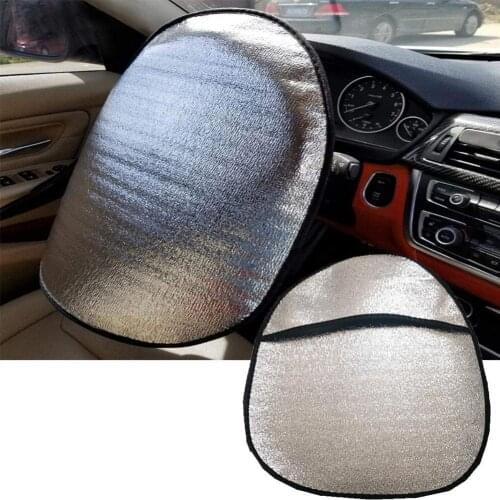 Car Steering Wheel Cover Sun Shade Cover Sunshade Thicken Aluminum Foil Anti Accessories Automotive Interior Products Foldable