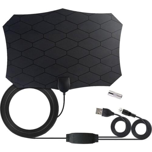 Digital TV Antenna 30 DBI HDTV Antenna with Amplifier Signal Booster Indoor Satellite Grid Aerial cccam