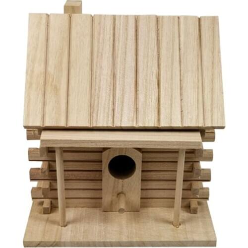 Wooden Bird House Warm Bird Breeding Box Outdoor Nest Hut Pet Toy