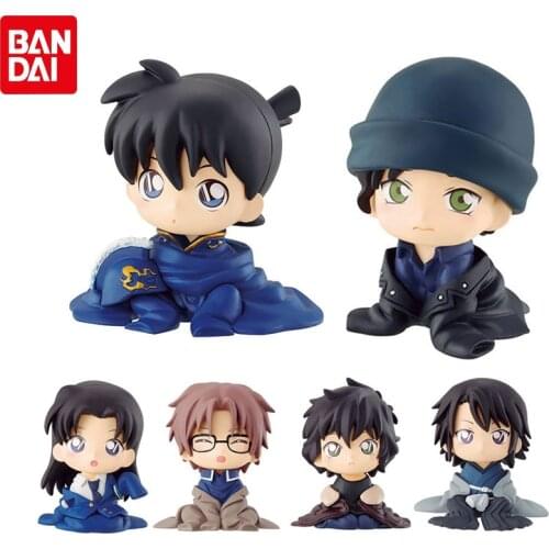 Bandai Conan Edogawa Child Sitting Molding Doll 5 Jimmy Kudo Sera Masumi Haneda Shukichi Miyamoto Yumi Action Figure Gacha Toys