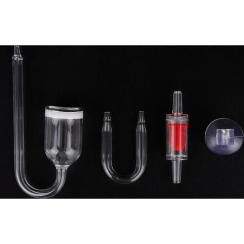 CO2 Generator Diffuser Set Aquarium DIY CO2 U-Tubes Suckers Generator System Kit Fish Tank Plant Valve Atomizer Reactor