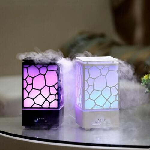 200ml humidifier water cube aroma diffuser household essential oil atomizer desktop colorful night light